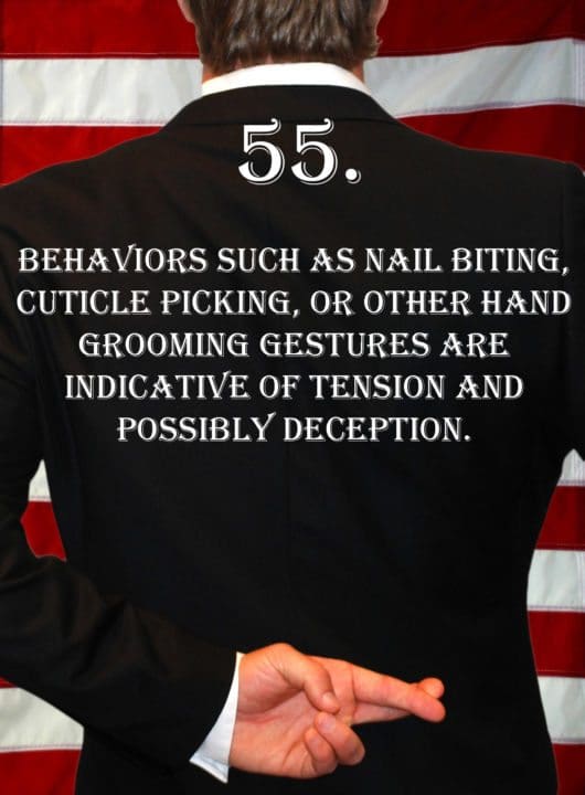 Deception Tip 55 – Grooming Hands – How To Detect Deception