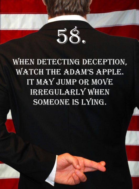 Deception Tip 58 - How To Detect Deception - A Guide To Deception - Author Spencer Coffman