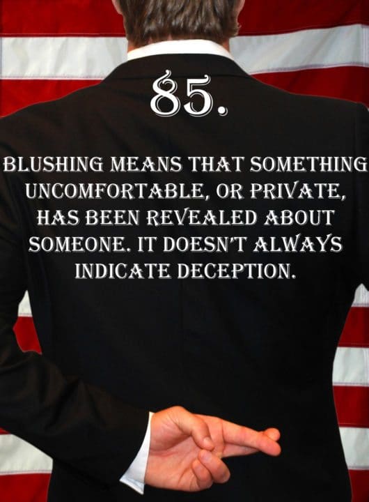 Deception Tip 85 – Blushing – How To Detect Deception