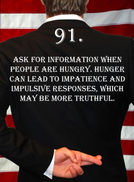 Deception Tip 91 – Hunger – How To Detect Deception