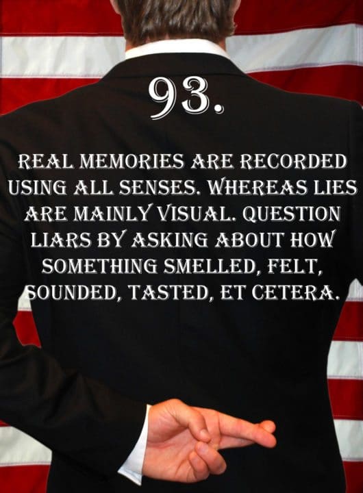 Deception Tip 93 – Real Memories – How To Detect Deception