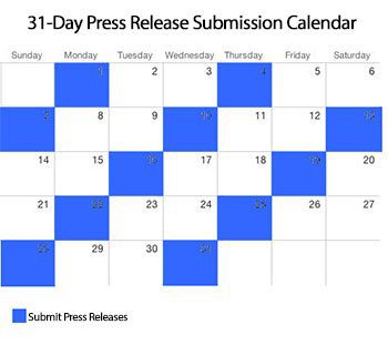 leveraging your press release 31 day submission calendar spencer coffman