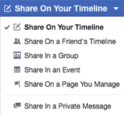 communicate on facebook share a post spencer coffman