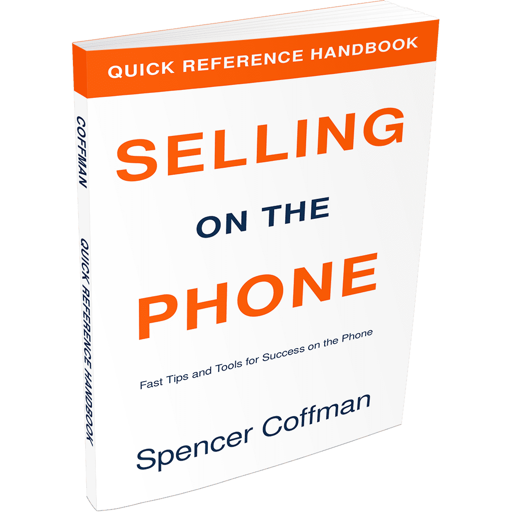SOTP Quick Reference Handbook 3D Cover PBK14 1025 Selling On The Phone Quick Reference Handbook
